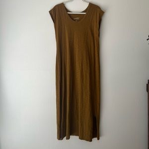 Mustard T-shirt Dress